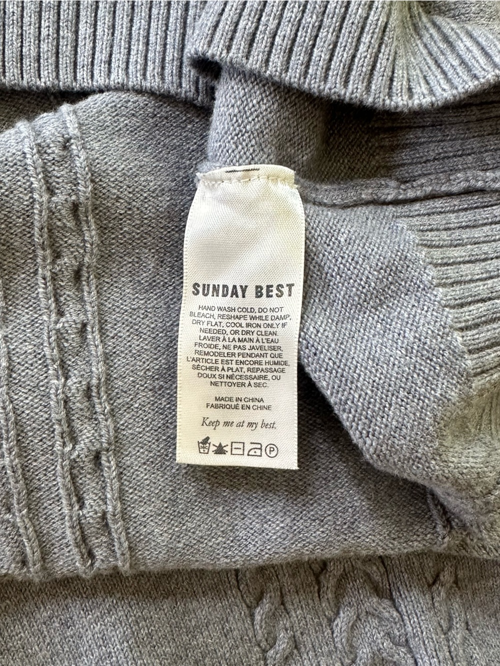 Sunday Best Dark Grey Cable Knit Sweater Vest - Picture 3 of 4